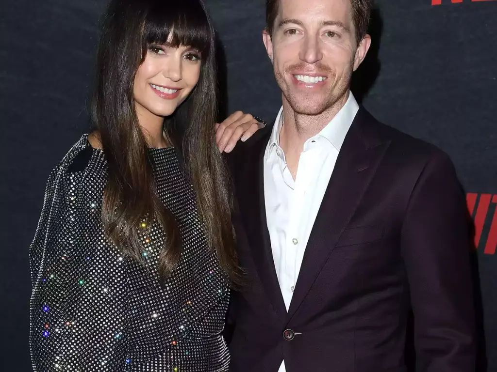 Nina Dobrev and Shaun White at the Los Angeles premiere of Netflix's 'The Out-Laws' in 2023.