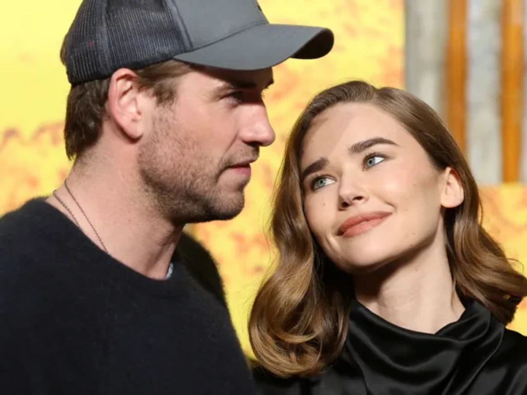 Liam Hemsworth and Gabriella Brooks attend the UK premiere for "Furiosa: A Mad Max Saga" at BFI IMAX 