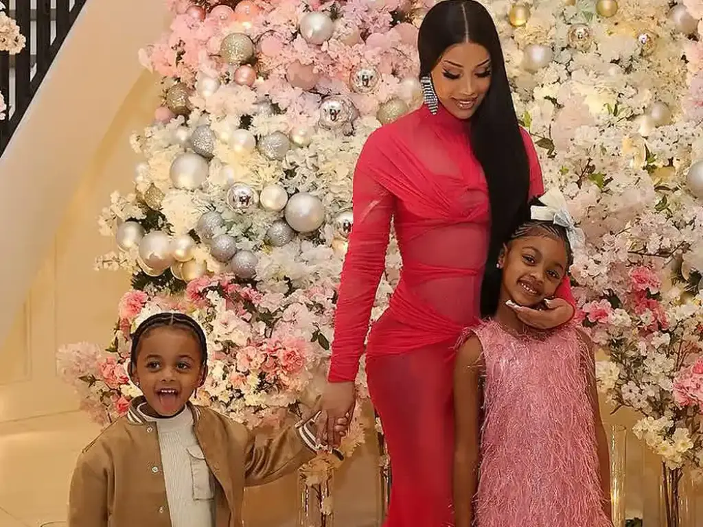 Cardi B with her children.