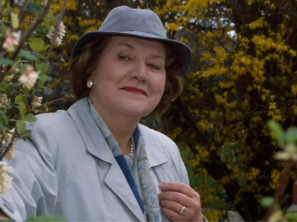 Patricia Routledge as the indomitable Hyacinth Bucket in BBC1's Keeping Up Appearances in the 1990s